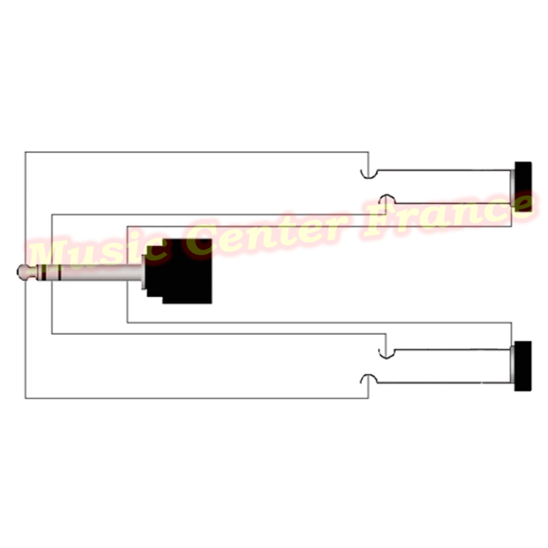 ProCab CLA720  CLA 720 1 m cordon 1 x Jack 6.35 mâle stéréo vers 2 x Jack 6.35 femelle stéréo dimensions