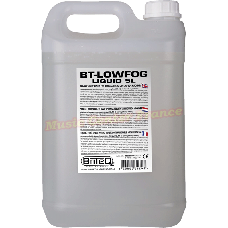 Briteq Low Frog 5 L liquide pour machine à fumée lourde