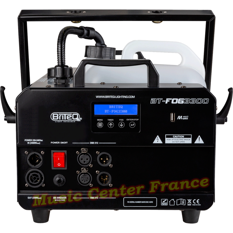 Briteq BT-FOG3300 BT-FOG-3300 machine à fumée professionnelle 3300w dos