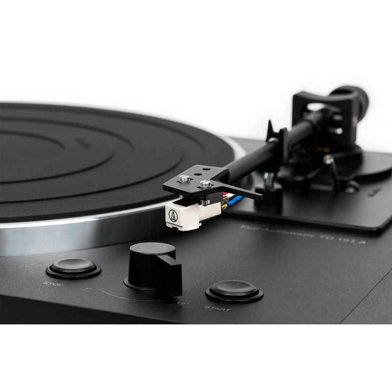 Thorens TD101A TD 101 A platine vinyle automatique pré-ampli cellule audio-Technica AT3600 vue cellule