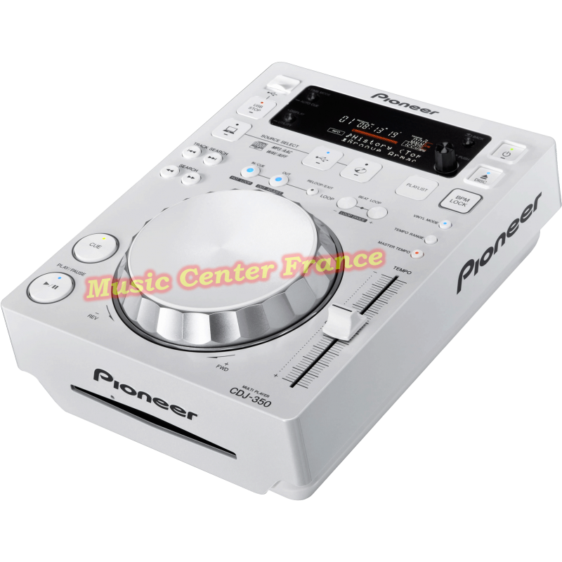Pioneer CDJ350w - CDJ 350 W white (paire) : platine CD à plat